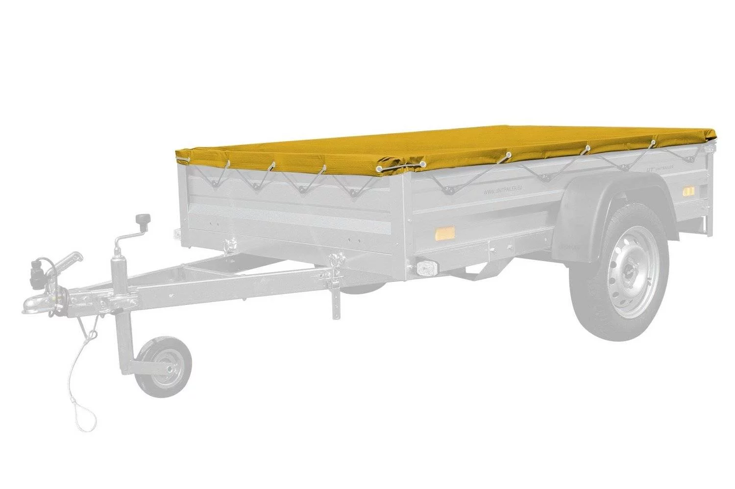 Flache Plane 236 x 125 cm für Gartenanhänger 236 – Gelb