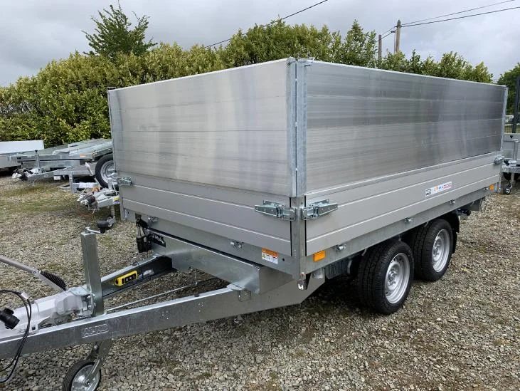 Saris Tri-Dump-Anhänger – K3 306 – 306 x 184 – Gewicht: 3500 kg – 2 Achsen – gebremst – elektrische Pumpe